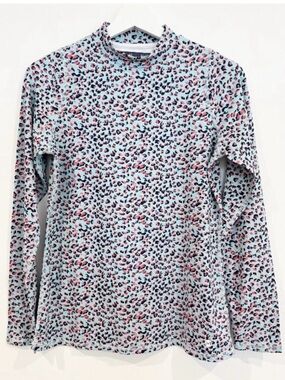 Movetes Sun Flex Top Size XS Leopard Rash Guard Golf Athletic Shirt UPF Outdoors